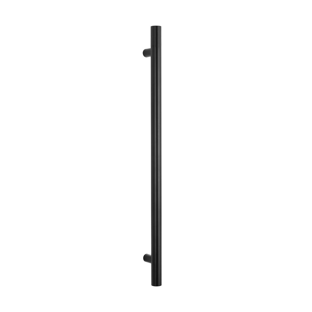 Radiant Round Bar Vertical Towel Rail - Matt Black